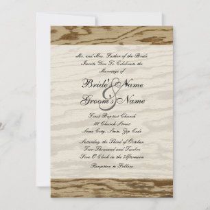 Faire-part de mariage du bois de campagne