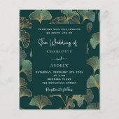 Faire-part de mariage du budget de la feuille de g (Devant)