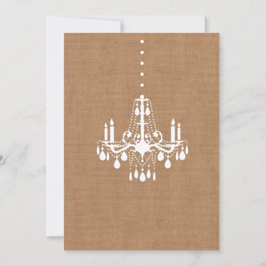 Faire-part de mariage du chandelier Ombre (Dos)