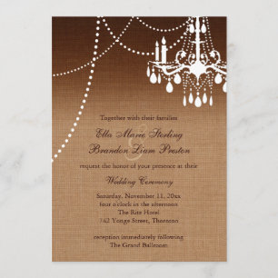 Faire-part de mariage du chandelier Ombre