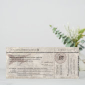 Faire-part de mariage du col de l'Afrique (Debout devant)