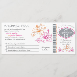 Faire-part de mariage du col de l'embarquement