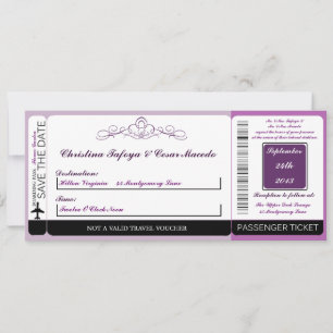 Faire-part de mariage du col Royal Purple Crow Boa