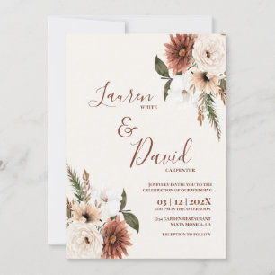 Faire-part de mariage du désert de Boho