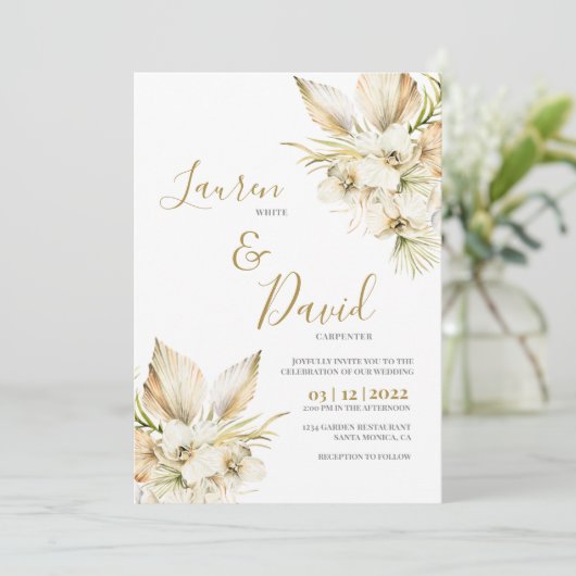 Faire-part de mariage du désert de Boho (Debout devant)