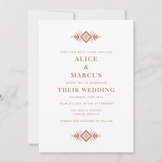 Faire-part de mariage du désert du sud-ouest (Devant)