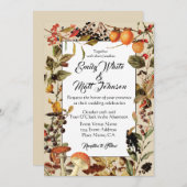 Faire-part de mariage du feuillage d'automne (Devant / Derrière)