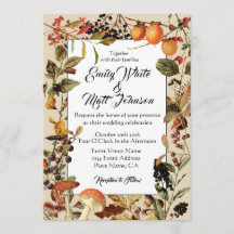 Faire-part de mariage du feuillage d'automne