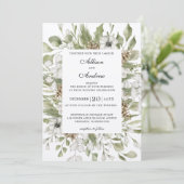 Faire-part de mariage du feuillage forestier (Debout devant)