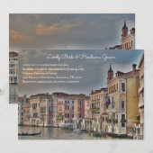 Faire-part de mariage du Grand Canal de Venise (Devant / Derrière)