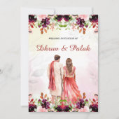 Faire-part de mariage du hindou indien faire-part (Devant)