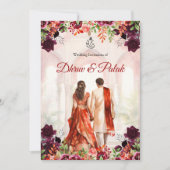 Faire-part de mariage du hindou indien faire-part (Devant)