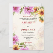 Faire-part de mariage du hindou indien faire-part (Dos)