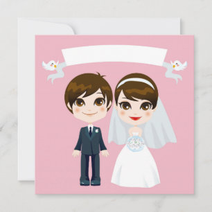 faire-part de mariage du joli couple sucré