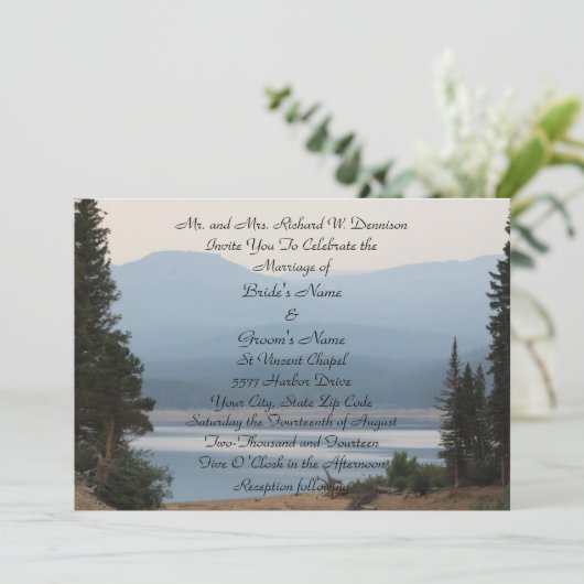 Faire-part de mariage du lac Misty Mountain (Debout devant)