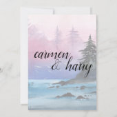 Faire-part de mariage du lac Sunset Watercolor (Dos)