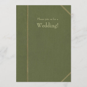 Faire-part de mariage du livre vert Vintage