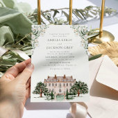 Faire-part de mariage du manoir rural