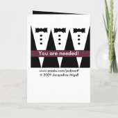 Faire-part de mariage du meilleur ami avec nom per (Dos)