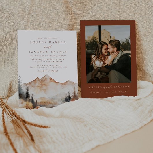 Faire-part de mariage du mont Boho