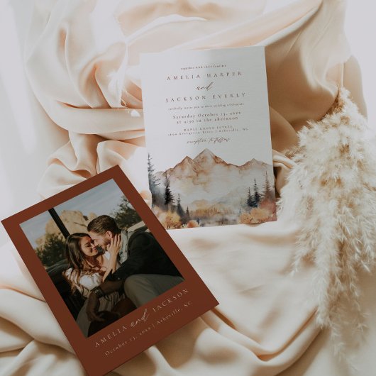 Faire-part de mariage du mont Boho