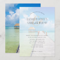 Faire-part de mariage du paradis tropical de Tiki 