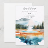 Faire-part de mariage du PARC NATIONAL DE YELLOWST (Devant / Derrière)