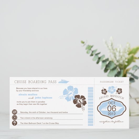 Faire-part de mariage du Pass Croisière (Debout devant)
