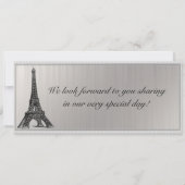 Faire-part de mariage du Pass d'embarquement Tour  (Dos)