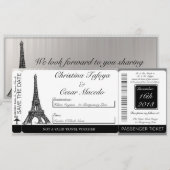 Faire-part de mariage du Pass d'embarquement Tour  (Devant / Derrière)