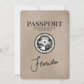 Faire-part de mariage du passeport de la Floride b (Dos)
