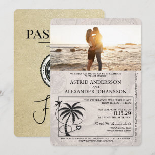 Faire-part de mariage du passeport de la Floride C