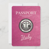 Faire-part de mariage du Passeport de Magenta Ital (Dos)