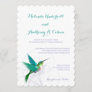 Faire-part de mariage du remous 5x7 de colibri