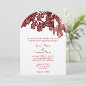 Faire-part de mariage du Rose des choux de Bourgog (Debout devant)