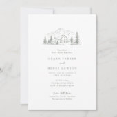 Faire-part de mariage du Sage Pine Mountain Lodge (Devant)