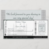 Faire-part de mariage du Soft Blue Islami Boarding (Devant / Derrière)