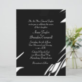 Faire-part de mariage du soir Abstrait noir / blan (Debout devant)