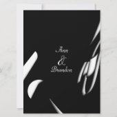 Faire-part de mariage du soir Abstrait noir / blan (Dos)