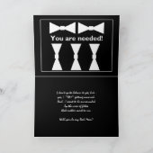 Faire-part de mariage du témoin avec nœuds papillo (Intérieur)