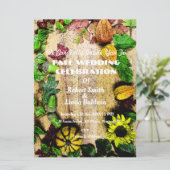 Faire-part de mariage du thème automne (Debout devant)