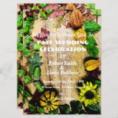 Faire-part de mariage du thème automne (Devant / Derrière)