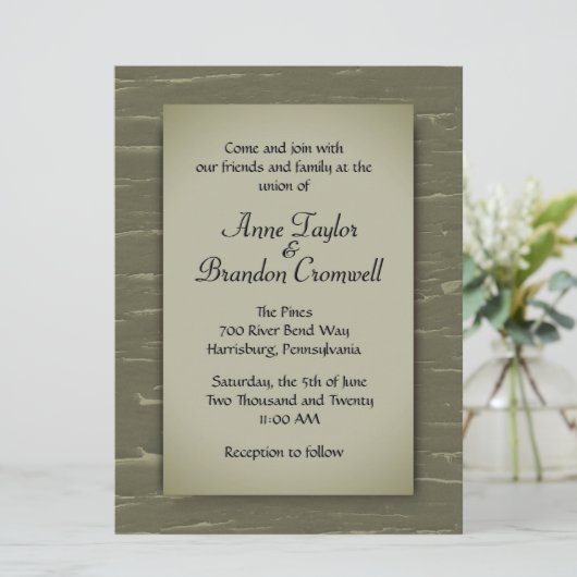 Faire-part de mariage du thème de chasse (Debout devant)