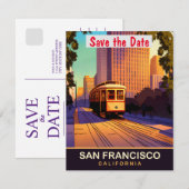 Faire-part de mariage du tramway de San Francisco (Devant / Derrière)