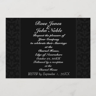 Faire-part de mariage duplex (charbon de bois)