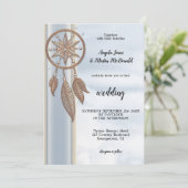 Faire-part de mariage Dusty Blue Dreamcatcher (Debout devant)