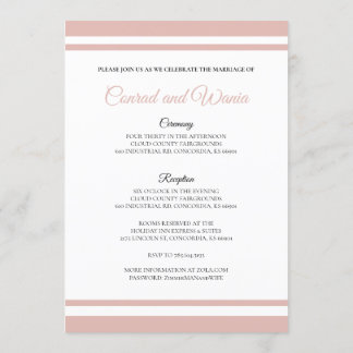 Faire-part de mariage Dusty Pink Champagne Toast
