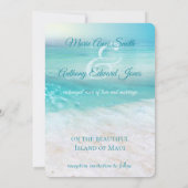 Faire-part de mariage EAUX D'OCEAN ETINCELANTES (Dos)