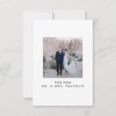 Faire-Part de Mariage Échapée Romantique (Dos)