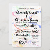 Faire-part de mariage éclaboussé (Dos)